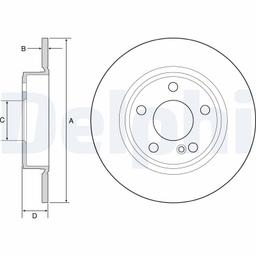 Disque de frein DELPHI BG4555C