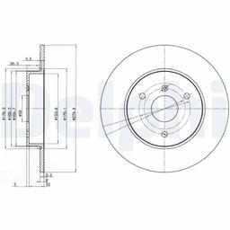Disque de frein DELPHI BG3526