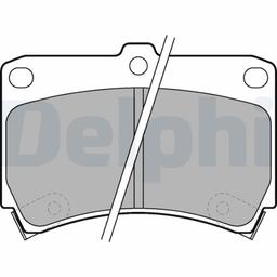 Kit de plaquettes de frein, frein à disque DELPHI LP743
