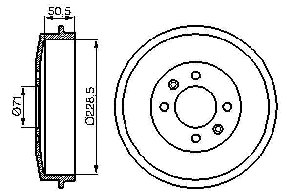 Tambour de frein BOSCH 0 986 477 060
