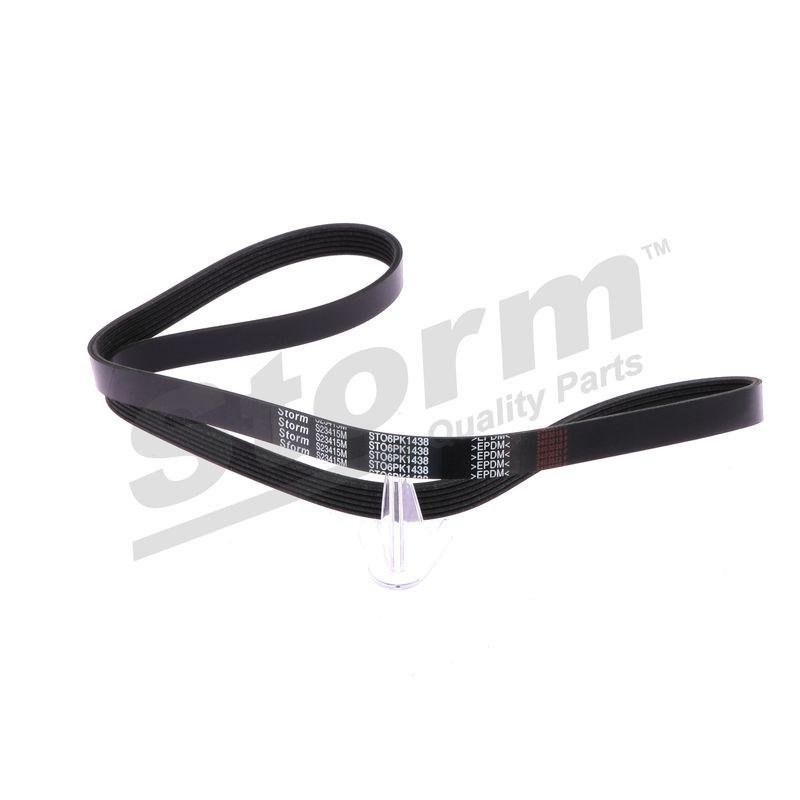 Courroie trapézoïdale à nervures STORM QUALITY PARTS STO6PK1438