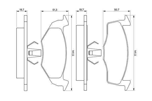 Kit de plaquettes de frein, frein à disque BOSCH 0 986 424 347