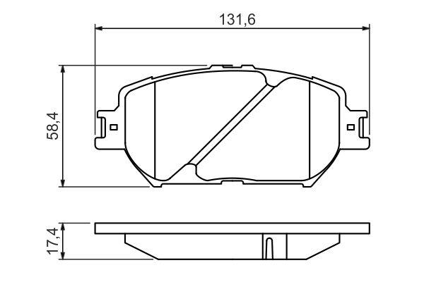 Kit de plaquettes de frein, frein à disque BOSCH 0 986 494 418