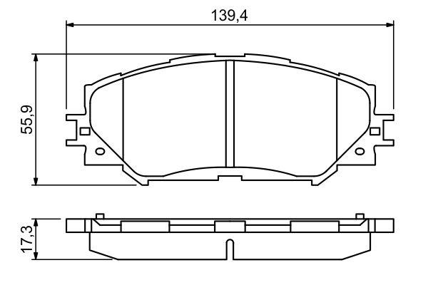 Kit de plaquettes de frein, frein à disque BOSCH 0 986 494 240