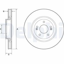 Disque de frein DELPHI BG4683C