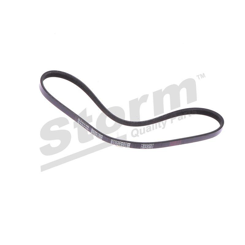 Courroie trapézoïdale à nervures STORM QUALITY PARTS STO4PK0738