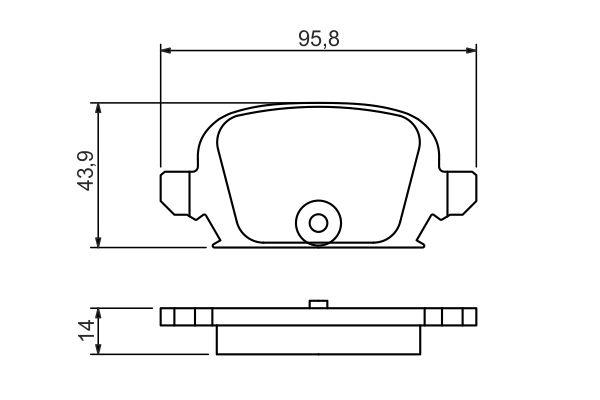 Kit de plaquettes de frein, frein à disque BOSCH 0 986 494 340