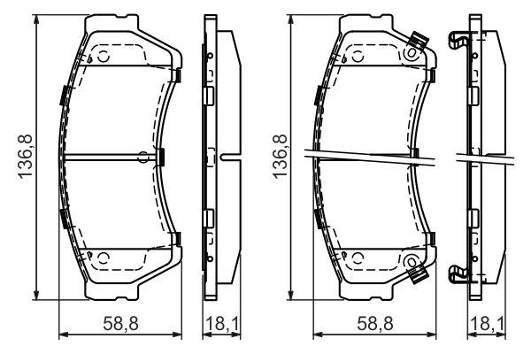 Kit de plaquettes de frein, frein à disque BOSCH 0 986 494 221