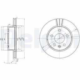 Disque de frein DELPHI BG3296