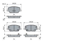 Kit de plaquettes de frein, frein à disque BOSCH 0986494941