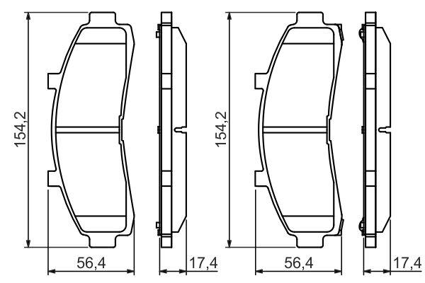 Kit de plaquettes de frein, frein à disque BOSCH 0 986 424 656