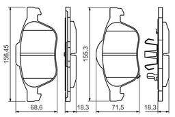 Kit de plaquettes de frein, frein à disque BOSCH 0986494485