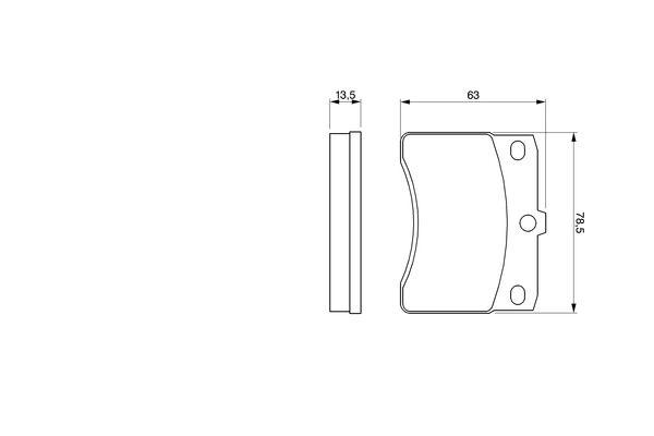 Kit de plaquettes de frein, frein à disque BOSCH 0 986 424 099