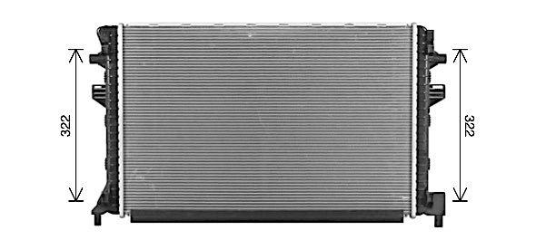 Radiateur, refroidissement du moteur AVA QUALITY COOLING VNA2383