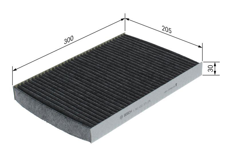 Filtre, air de l'habitacle BOSCH 1987432371