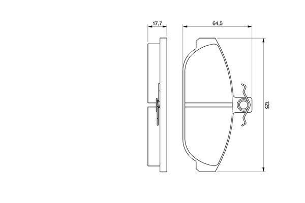 Kit de plaquettes de frein, frein à disque BOSCH 0 986 467 400