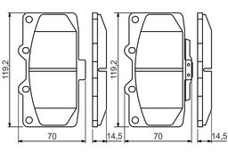 Kit de plaquettes de frein, frein à disque BOSCH 0986494398