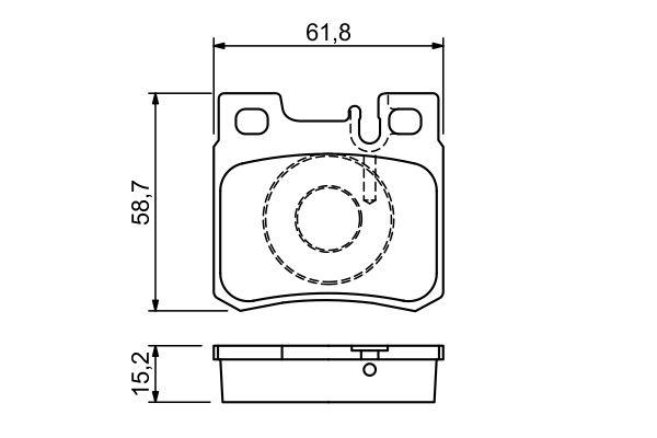 Kit de plaquettes de frein, frein à disque BOSCH 0 986 490 260