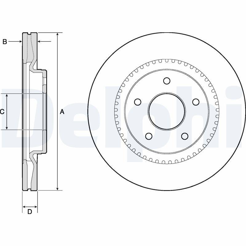 Disque de frein DELPHI BG4283