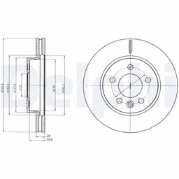 Disque de frein DELPHI BG4343C