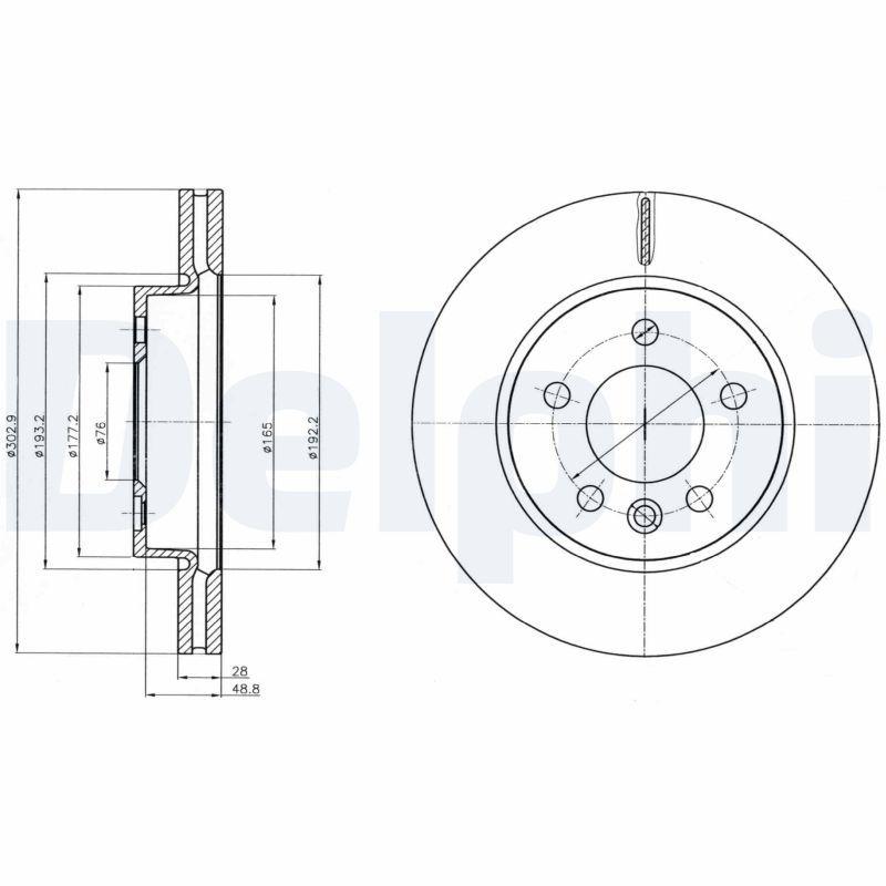 Disque de frein DELPHI BG4343C