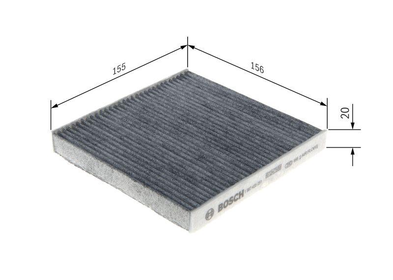 Filtre, air de l'habitacle BOSCH 1987435051