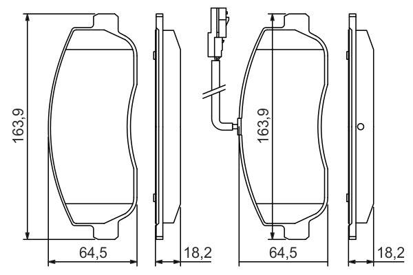 Kit de plaquettes de frein, frein à disque BOSCH 0 986 494 498