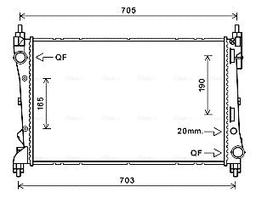 Radiateur, refroidissement du moteur AVA QUALITY COOLING FTA2449
