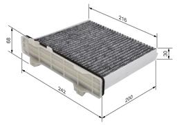 Filtre, air de l'habitacle BOSCH 1987432498