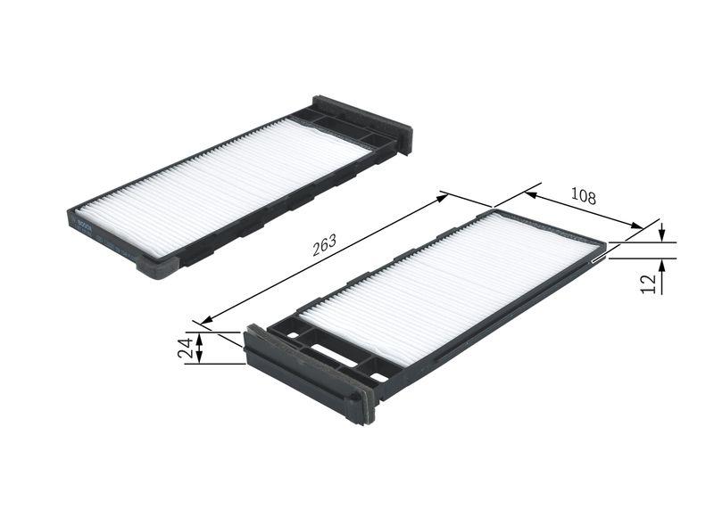 Filtre, air de l'habitacle BOSCH 1987435006