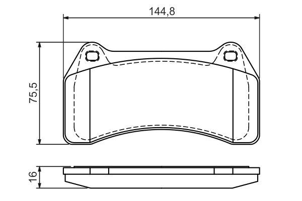 Kit de plaquettes de frein, frein à disque BOSCH 0 986 494 448