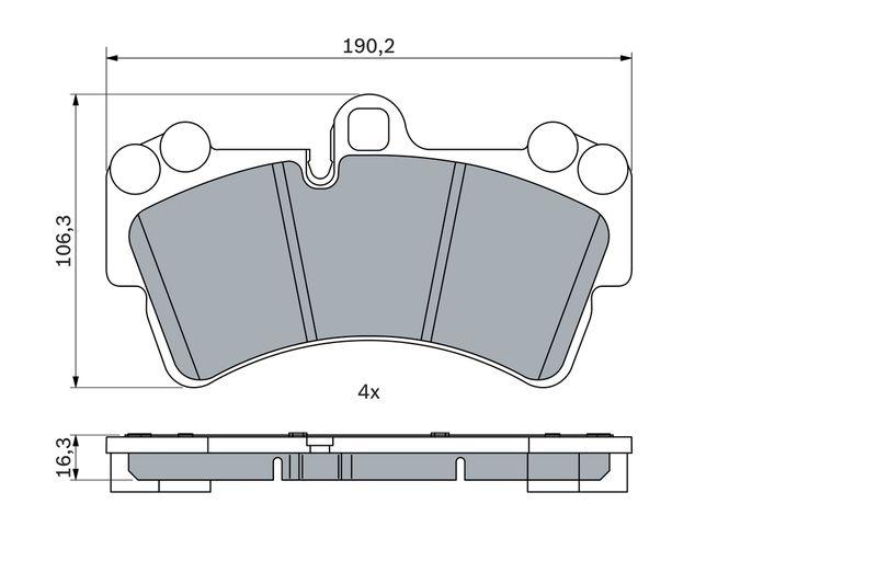 Kit de plaquettes de frein, frein à disque BOSCH 0 986 424 739