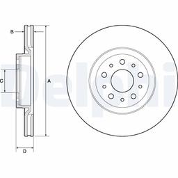 Disque de frein DELPHI BG4797C
