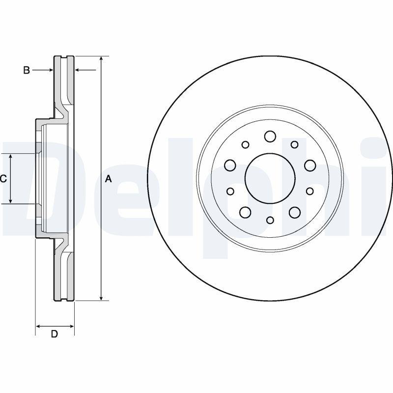 Disque de frein DELPHI BG4797C