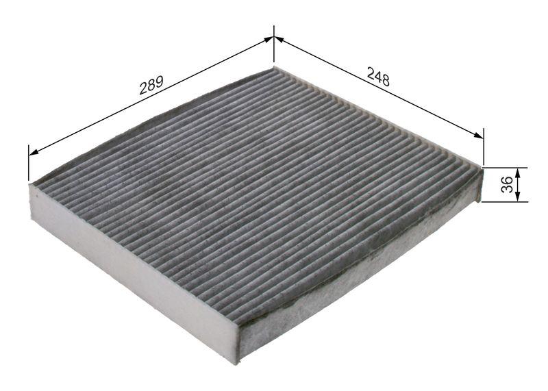 Filtre, air de l'habitacle BOSCH 1987435607