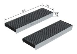 Filtre, air de l'habitacle BOSCH 1987432422