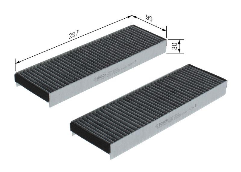 Filtre, air de l'habitacle BOSCH 1987432422