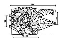 Ventilateur, refroidissement du moteur AVA QUALITY COOLING AL7514