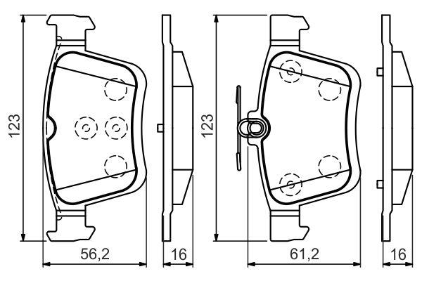 Kit de plaquettes de frein, frein à disque BOSCH 0 986 494 659