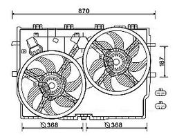 Ventilateur, refroidissement du moteur AVA QUALITY COOLING FT7586