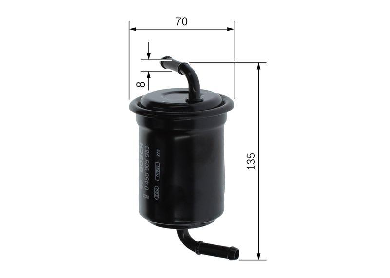 Filtre à carburant BOSCH 0 450 905 983
