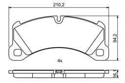 Kit de plaquettes de frein, frein à disque BOSCH 0986494757