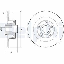 Disque de frein DELPHI BG9135RS