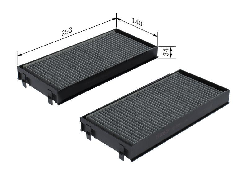 Filtre, air de l'habitacle BOSCH 1987432419