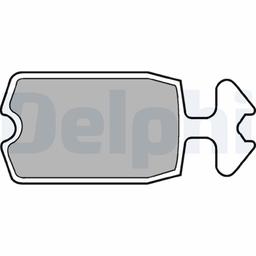 Kit de plaquettes de frein, frein à disque DELPHI LP100
