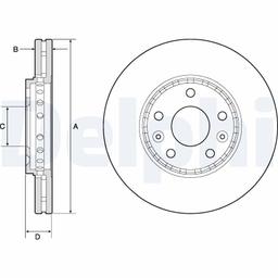 Disque de frein DELPHI BG4815C