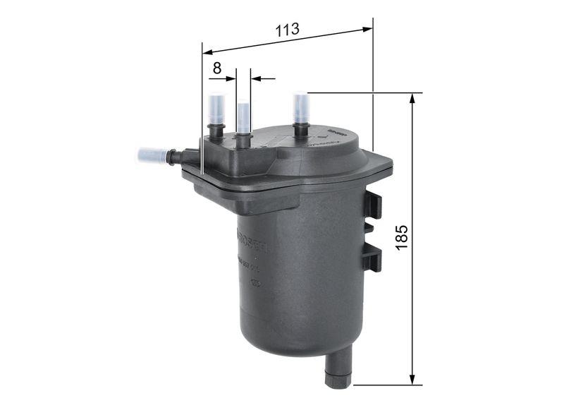 Filtre à carburant BOSCH 0 450 907 013
