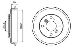 Tambour de frein BOSCH 0986477240