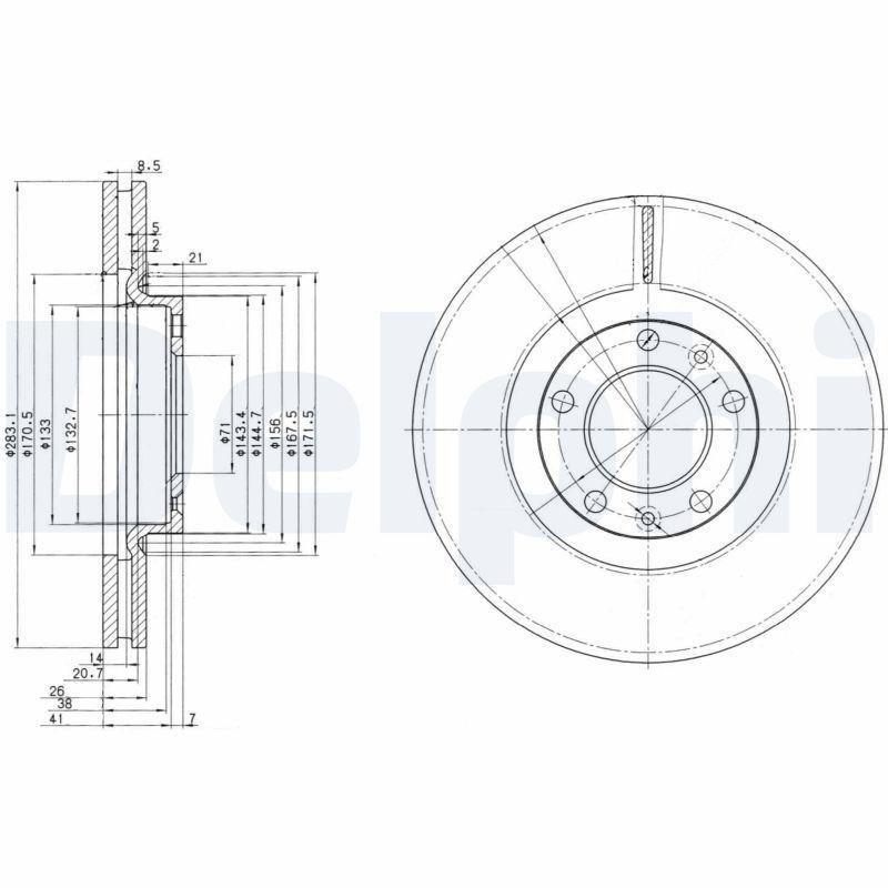 Disque de frein DELPHI BG3682