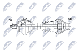 Arbre de transmission NTY NPW-VW-228